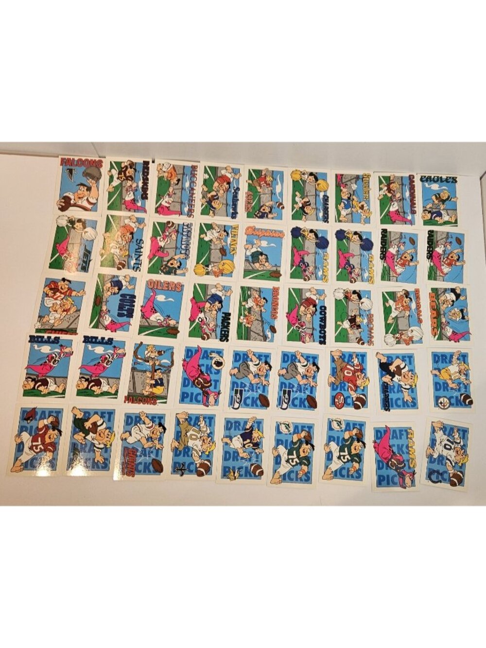 1993 Cardz The Flintstones NFL Collection Card Set 23 Cards Missing * Read